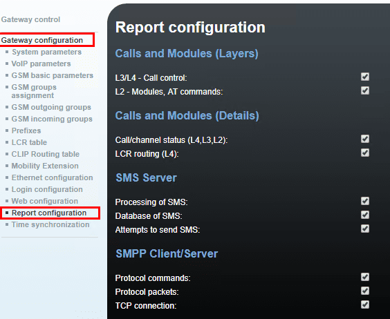 Report Configuration
