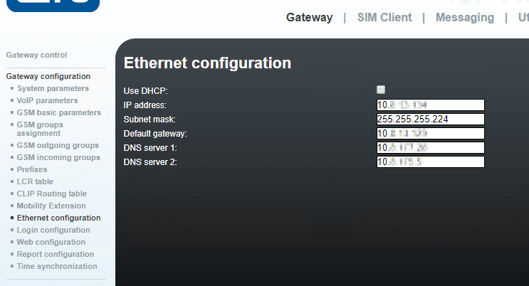 Ethernet Configuration