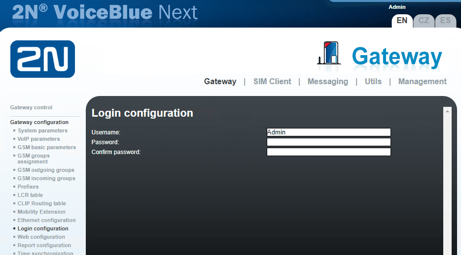 Login Configuration